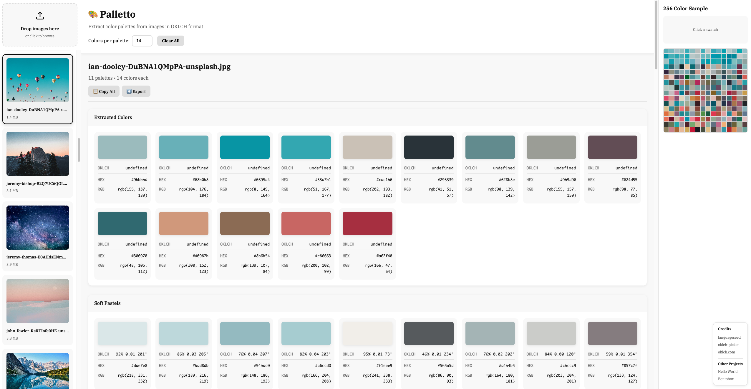 Palletto Color Palette Extraction
